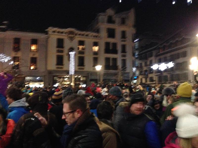 New Year Eve and the ski holiday celebrations begin in Chamonix