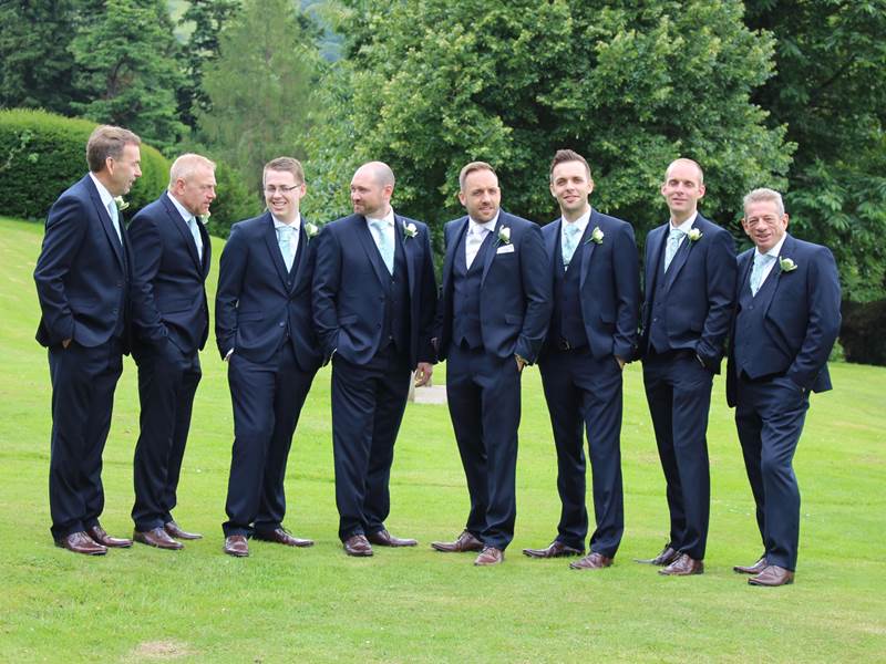 All the Grooms men at Buckland Hall