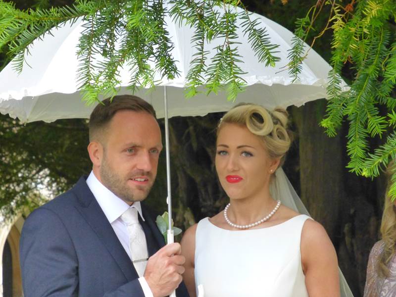 Mr and Mrs Mathews after the ceremony