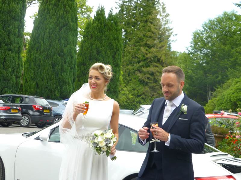 Champagne on arrival at Buckland Hall